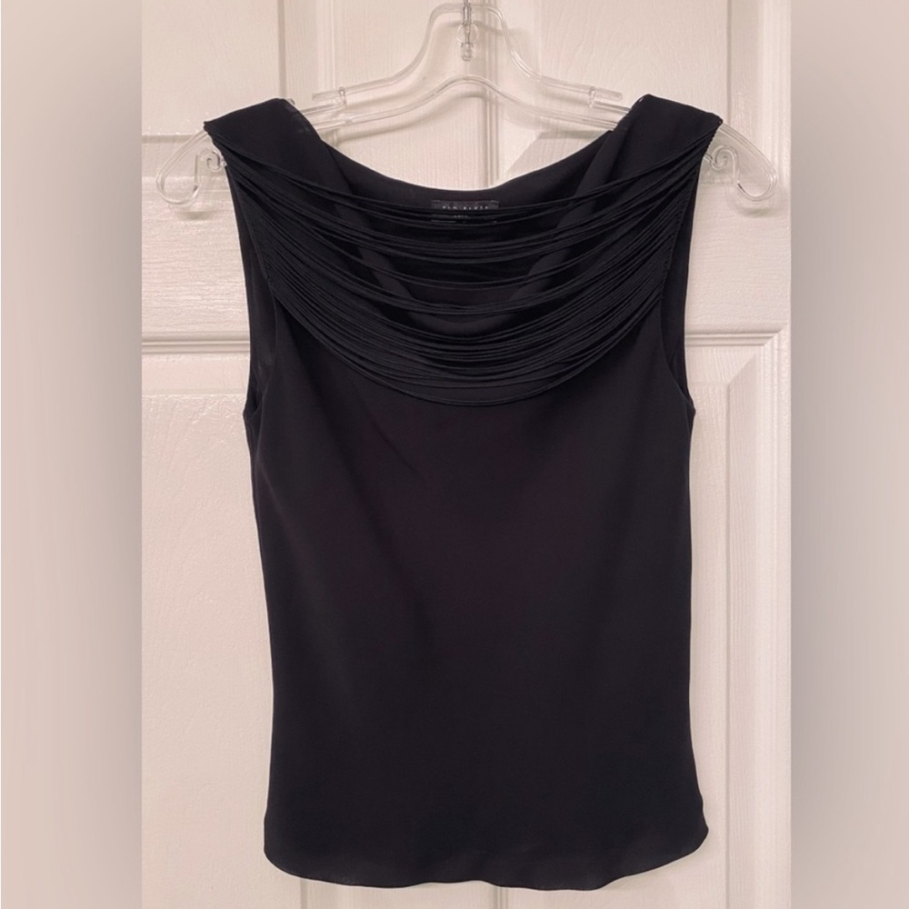 Ted Baker Black Ruched Sleeveless Tank Top